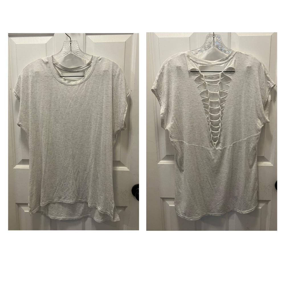 LIKE NEW SHAPE Women’s Open Back Short Sleeve Shirt - Sz Large
